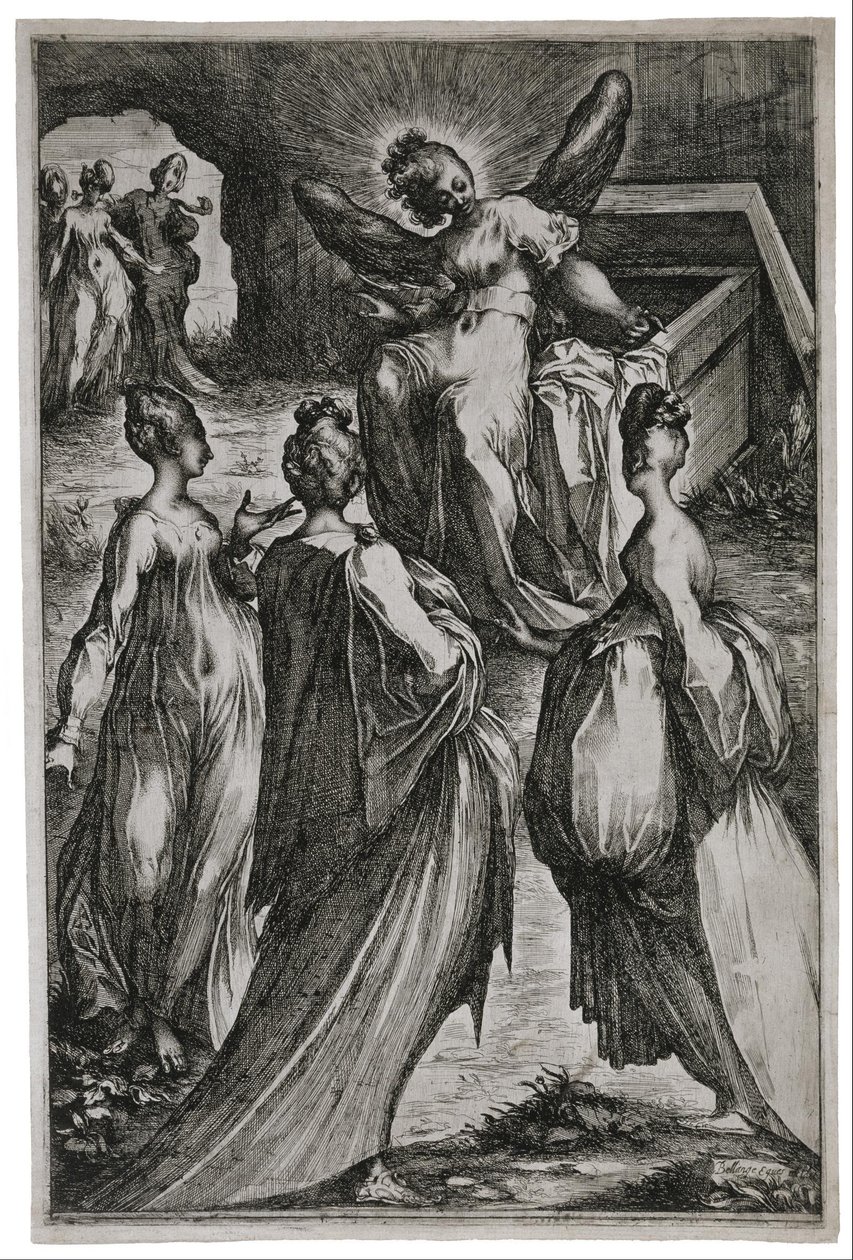 De heilige vrouwen bij het graf door Jacques Bellange