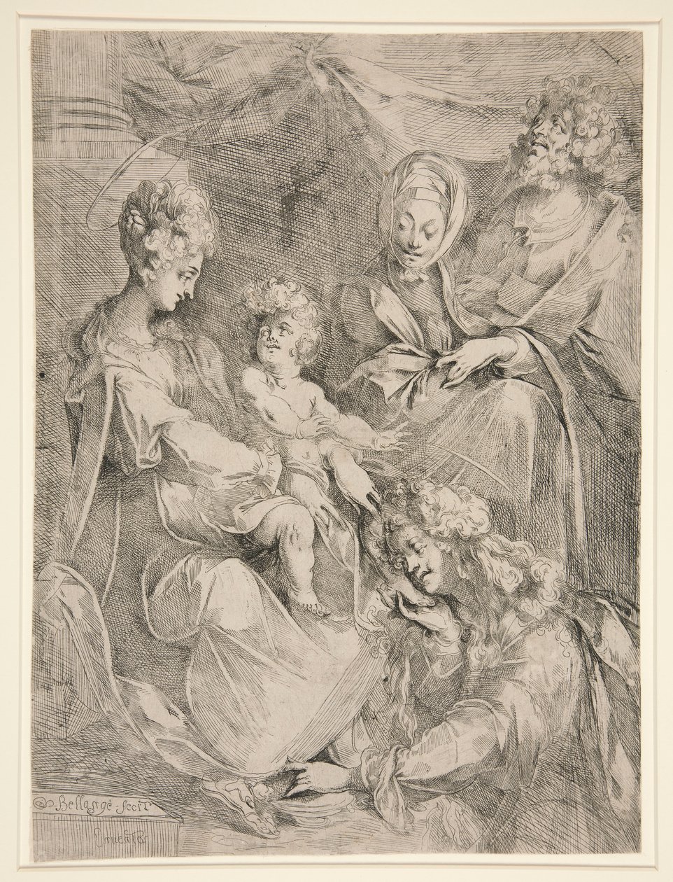Maagd en Kind met Heiligen door Jacques Bellange