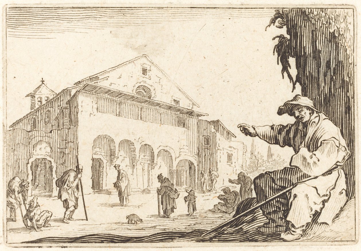 Armenhuis door Jacques Callot