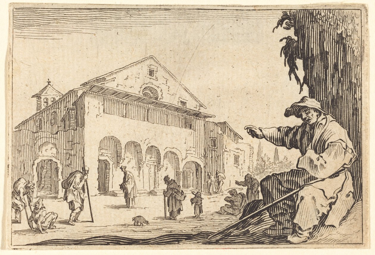 Armenhuis door Jacques Callot