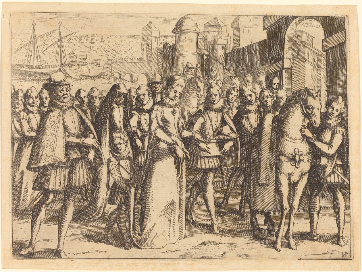 Aankomst in Valencia door Jacques Callot