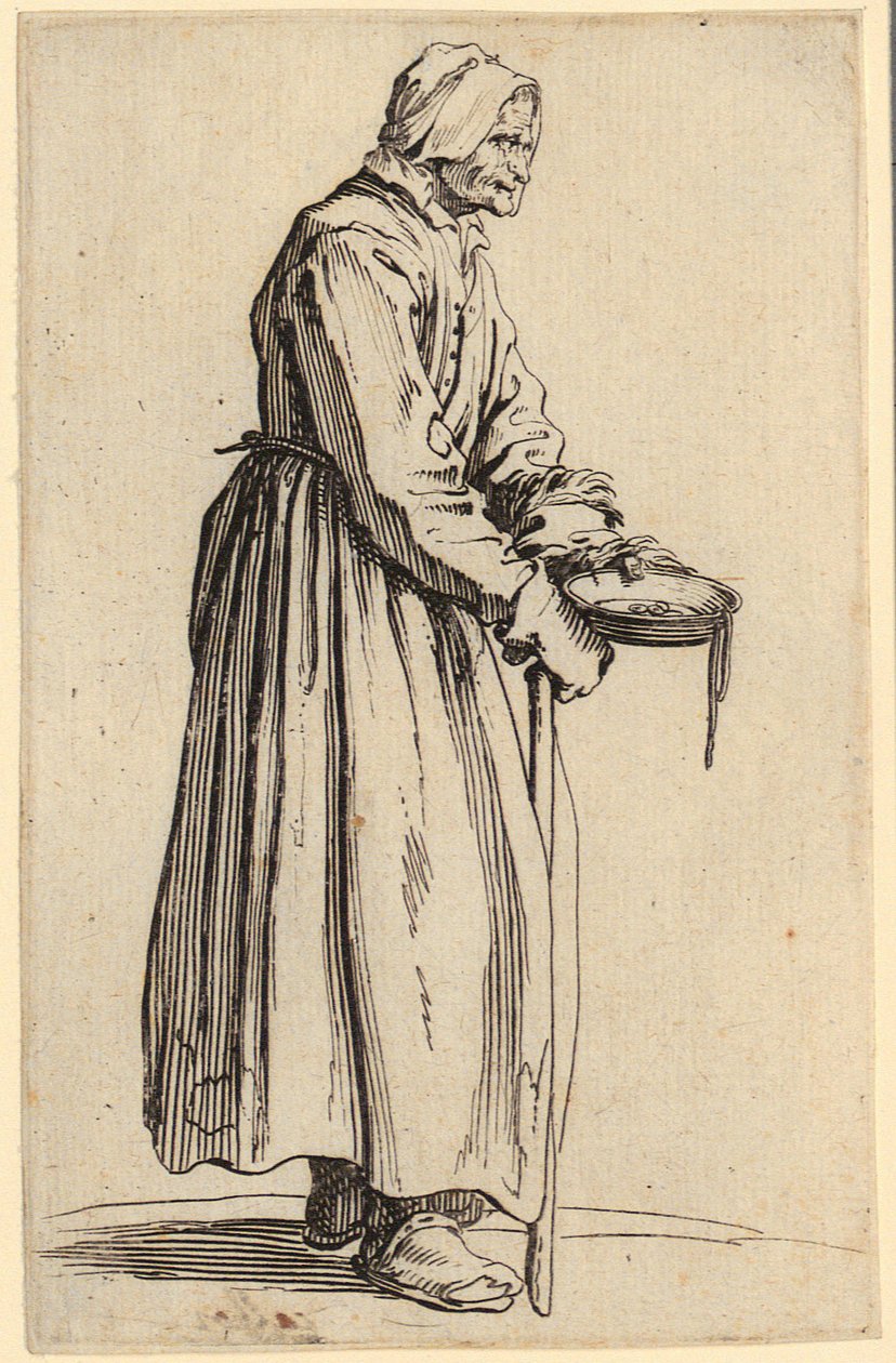 Bedelares met bord, blad 20 uit de serie „De bedelaars” door Jacques Callot