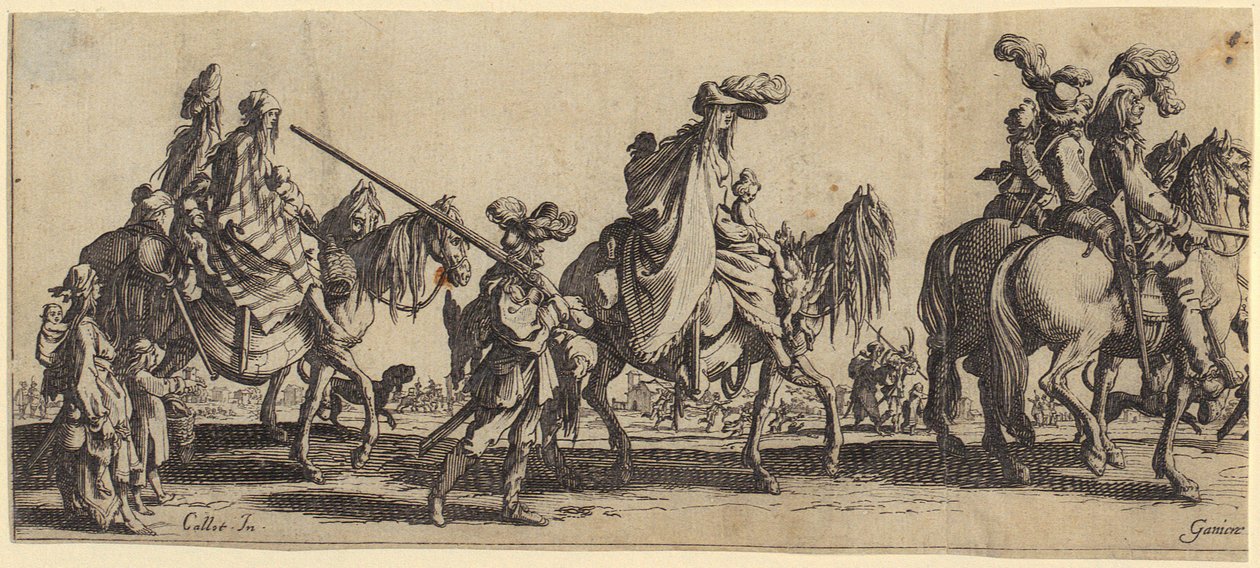 Bohemiërs [nomaden] onderweg door Jacques Callot