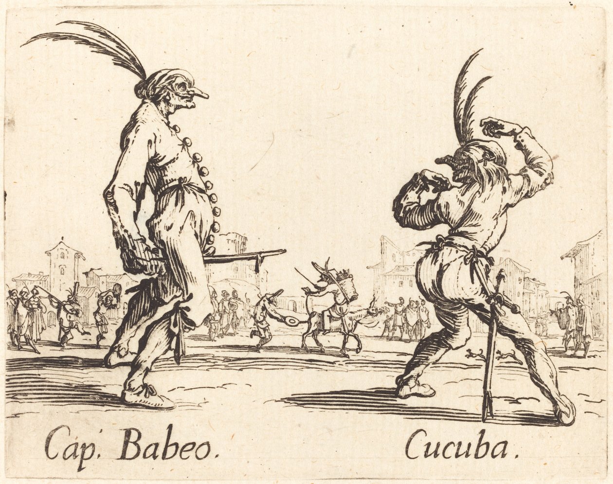 Kapitein Babeo en Cucuba door Jacques Callot