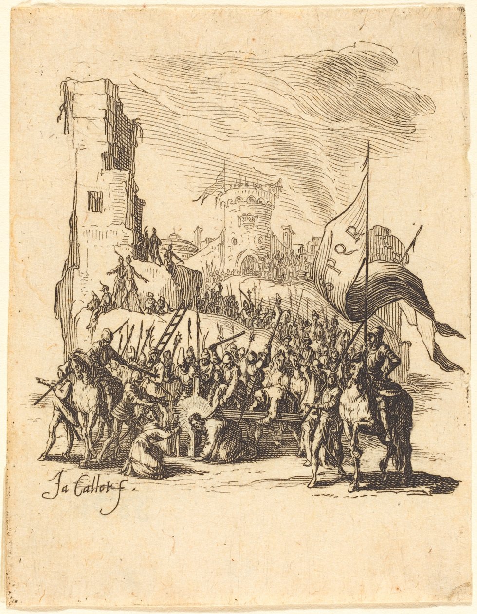 Christus Draagt het Kruis door Jacques Callot
