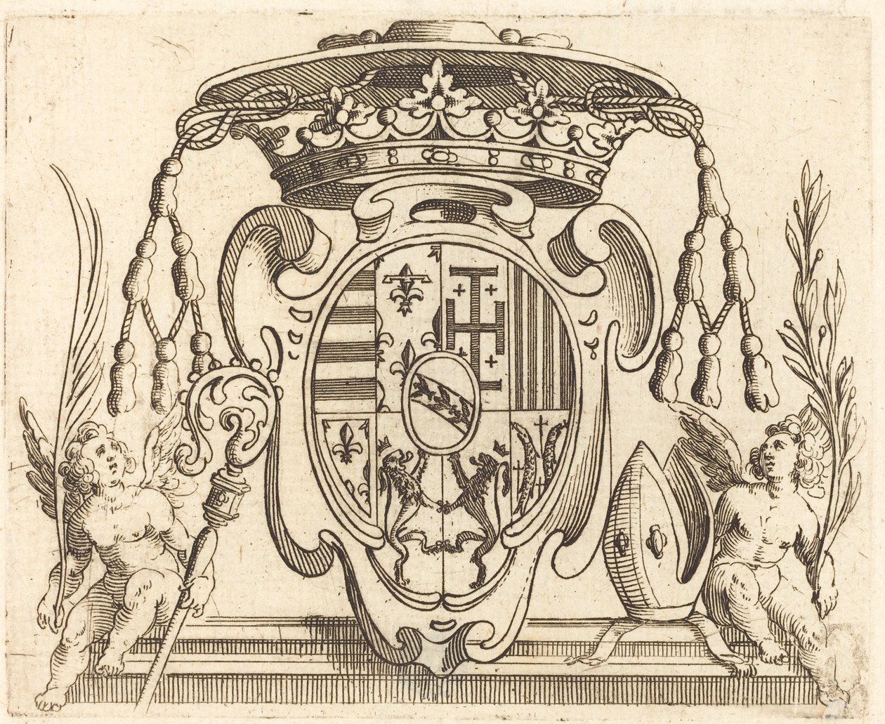 Wapen van Nicolas Francis van Lotharingen door Jacques Callot
