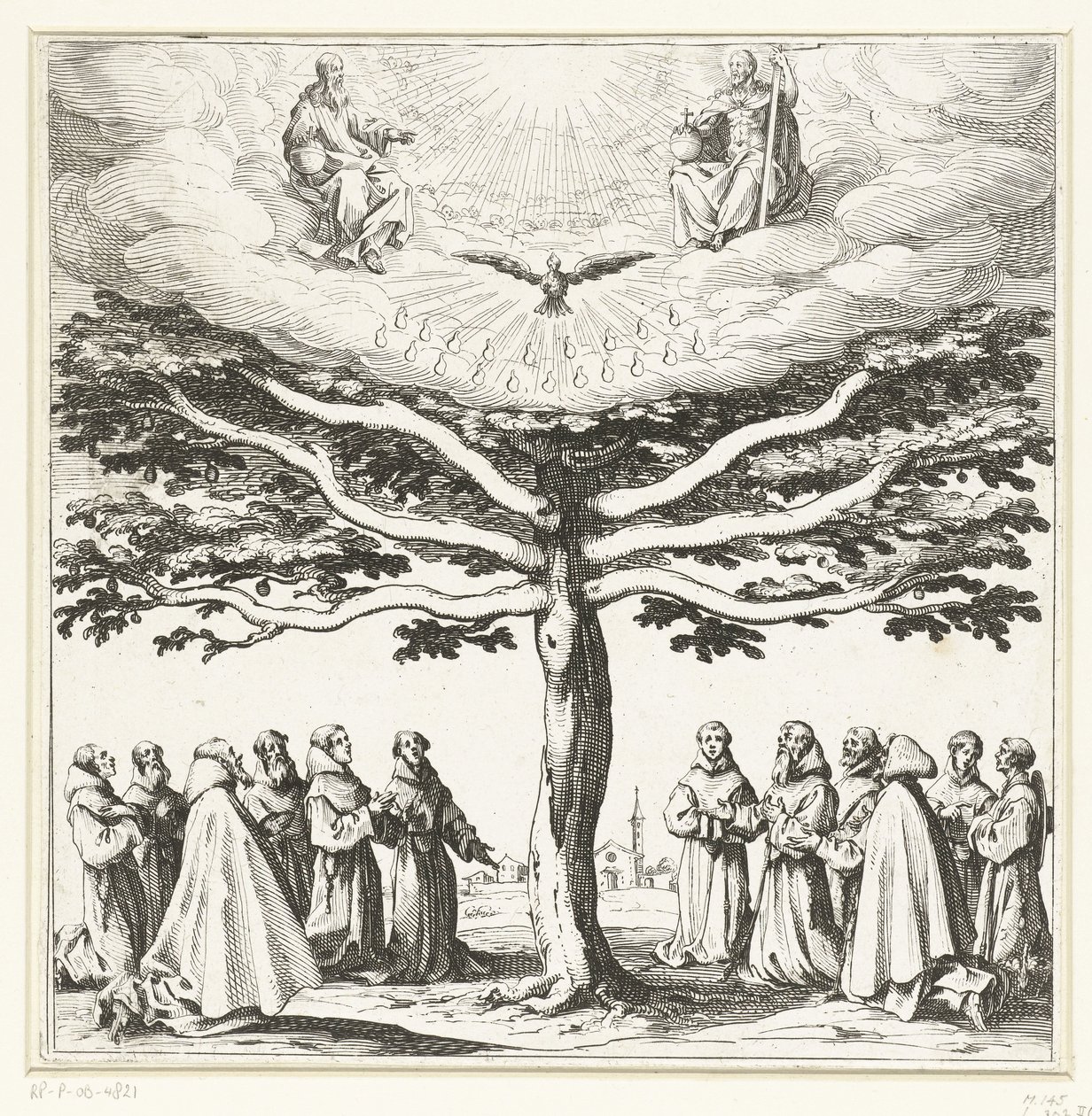 De boom van de heilige Franciscus door Jacques Callot