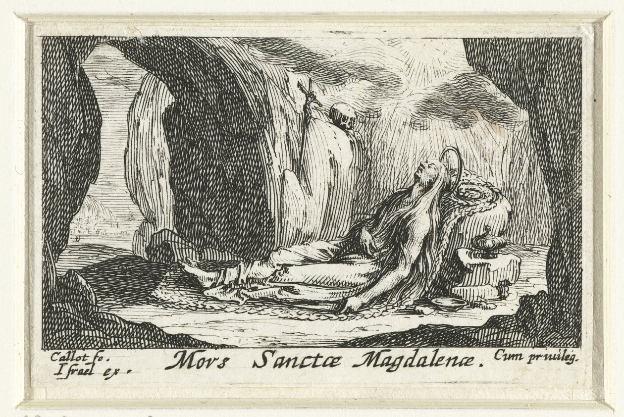 De dood van Maria Magdalena door Jacques Callot