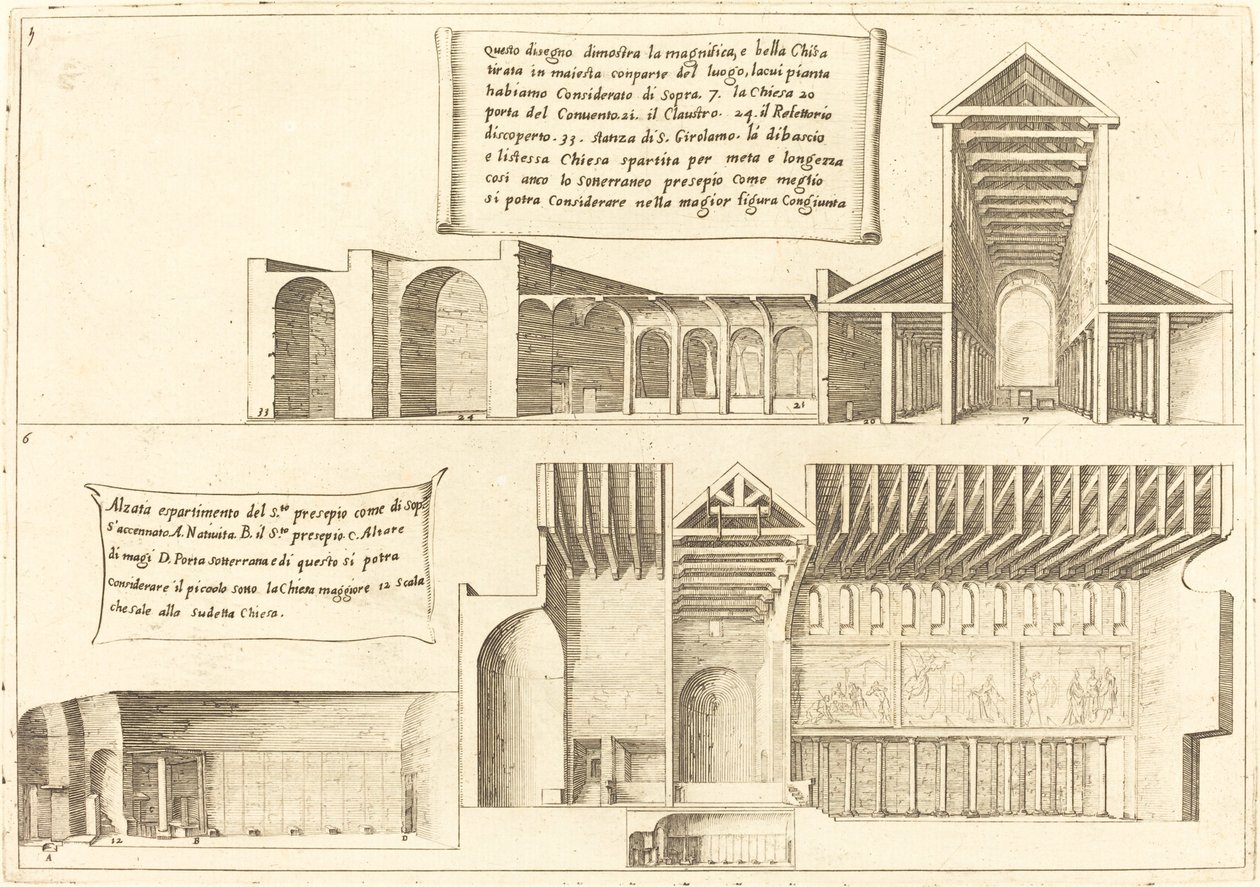 Opstand van Kerken inclusief de Heilige Kribbe door Jacques Callot