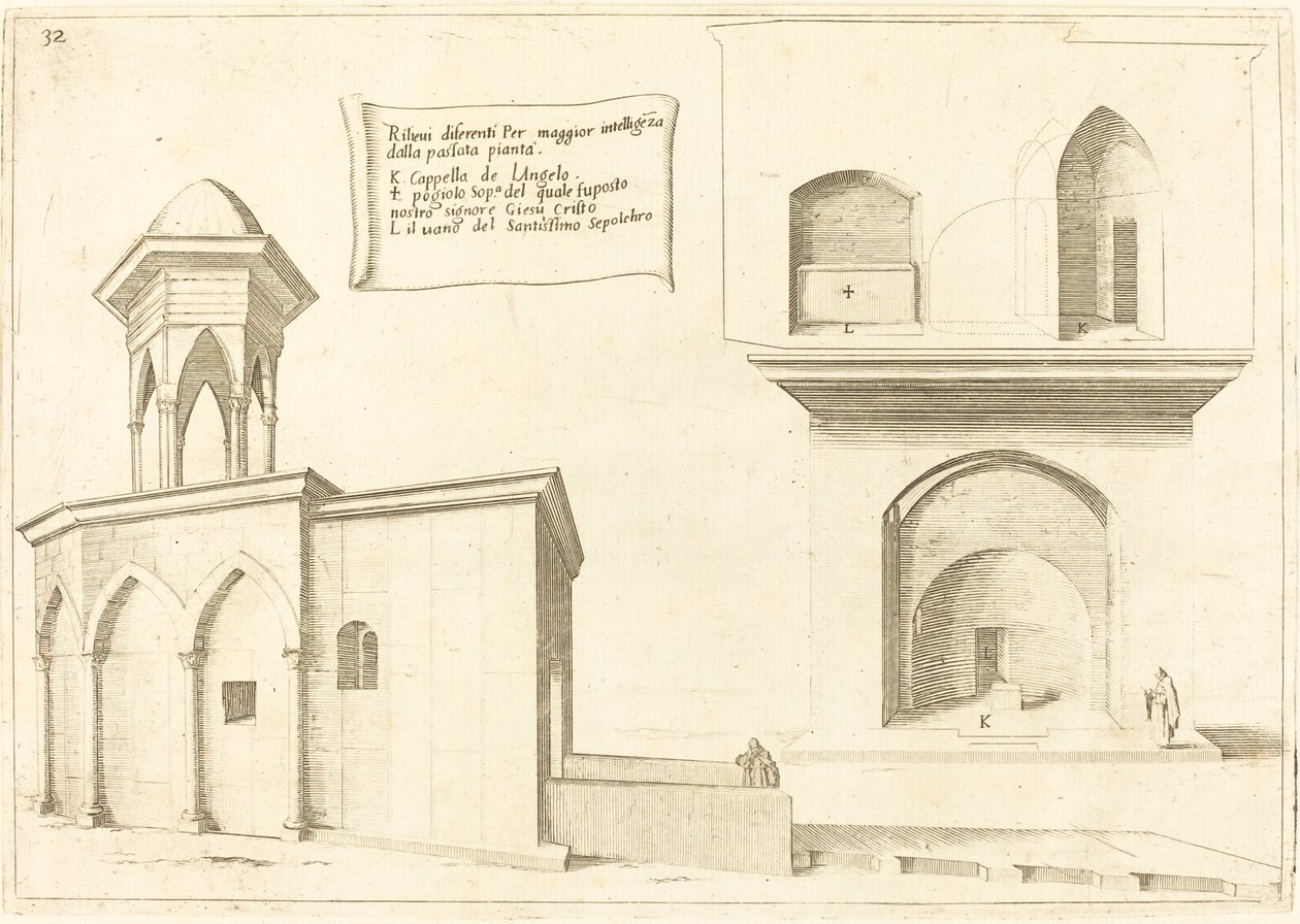 Verhoging van de kerk van het Heilig Graf door Jacques Callot