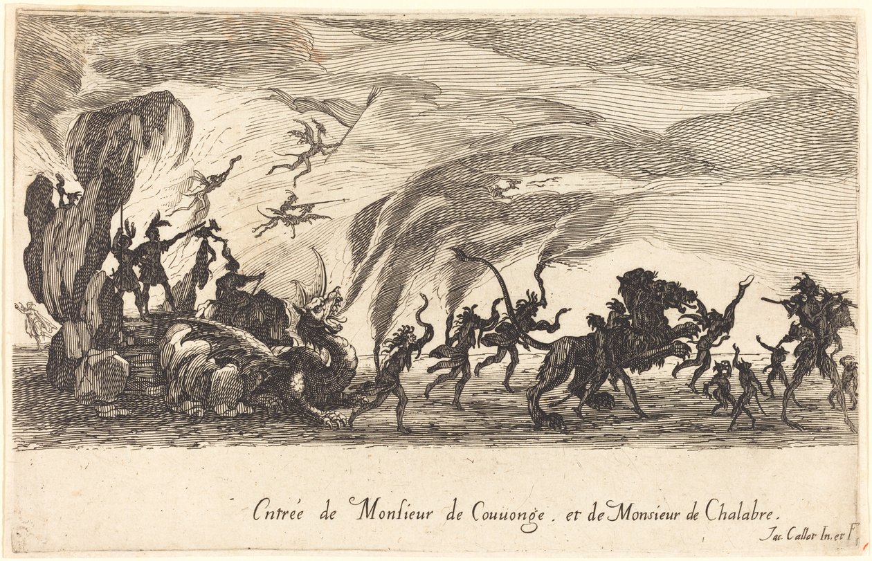 Ingang van M. de Couvonge en M. de Chalabre door Jacques Callot