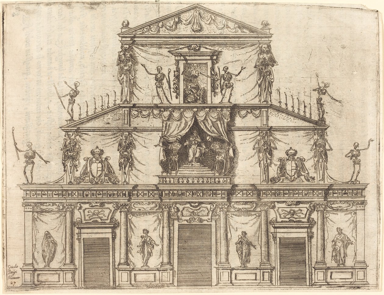 Gevel van San Lorenzo, Florence, 1612 door Jacques Callot