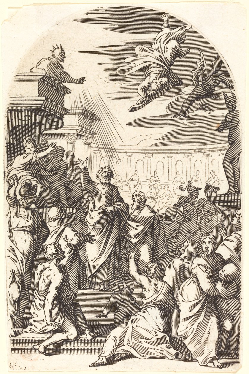 Val van Simon de Magiër door Jacques Callot