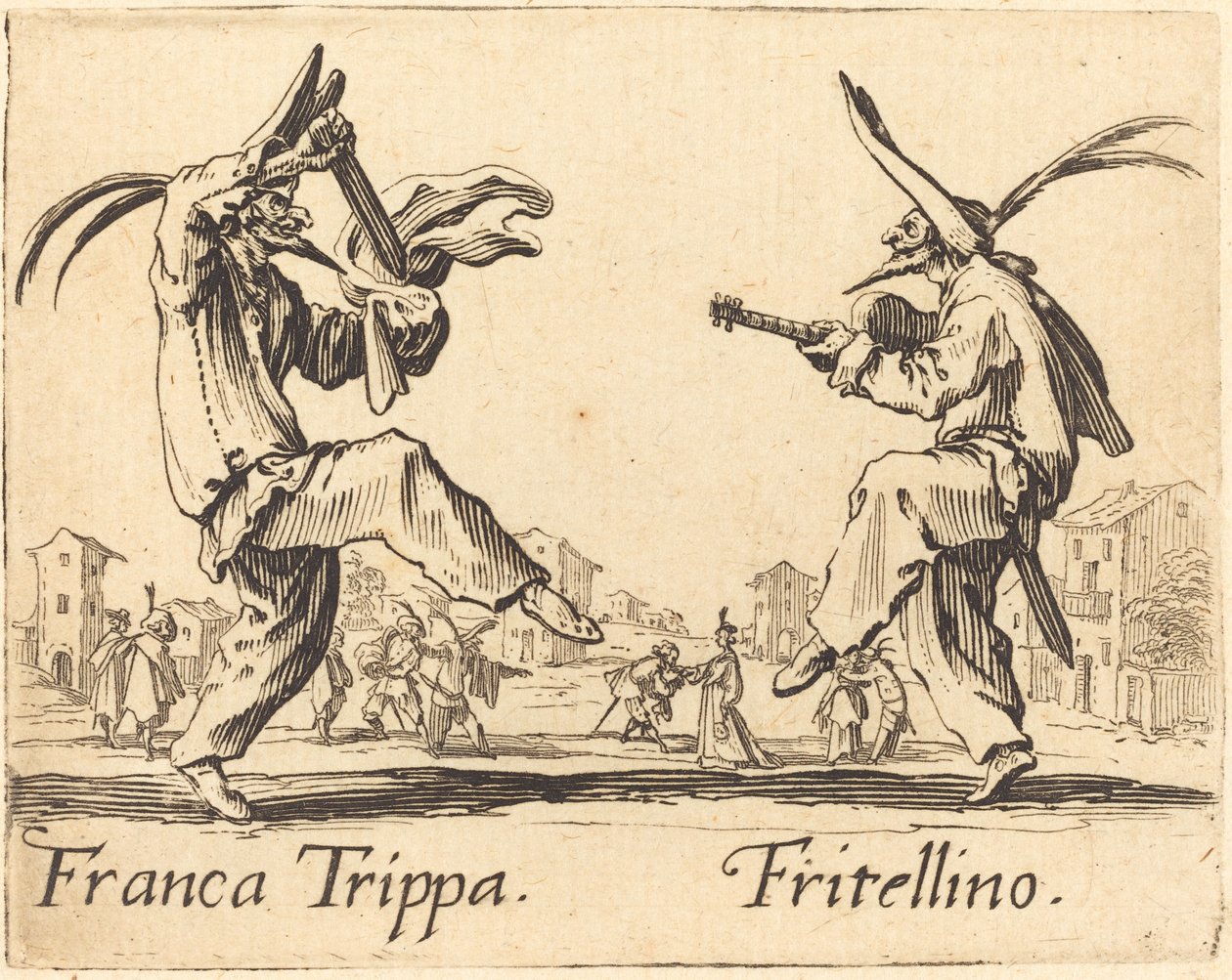 Franca Trippa en Fritellino door Jacques Callot