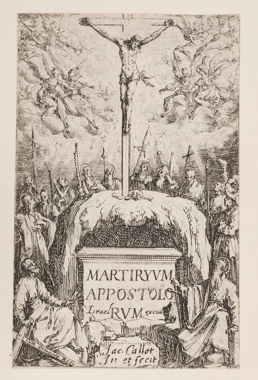 Frontispice; Nr. 1 uit het Martelaarschap van de Apostelen door Jacques Callot