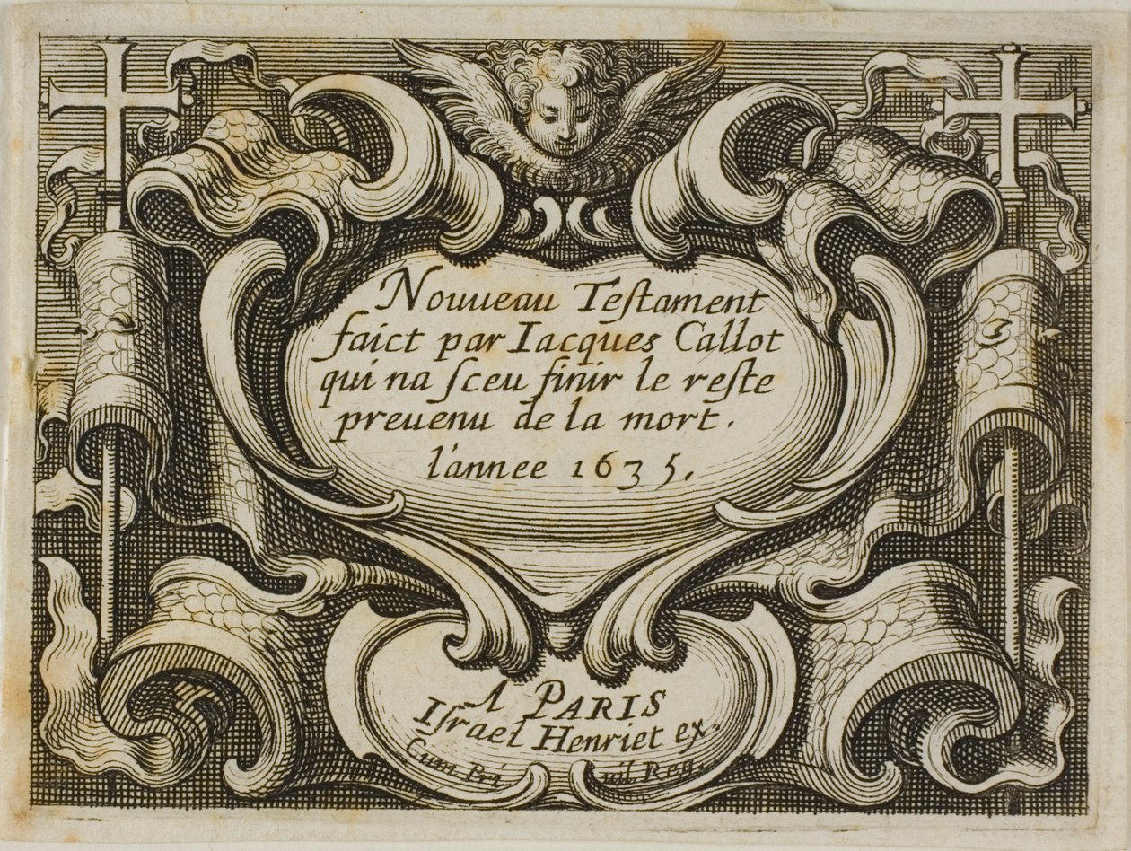 Frontispice, uit het Nieuwe Testament door Jacques Callot
