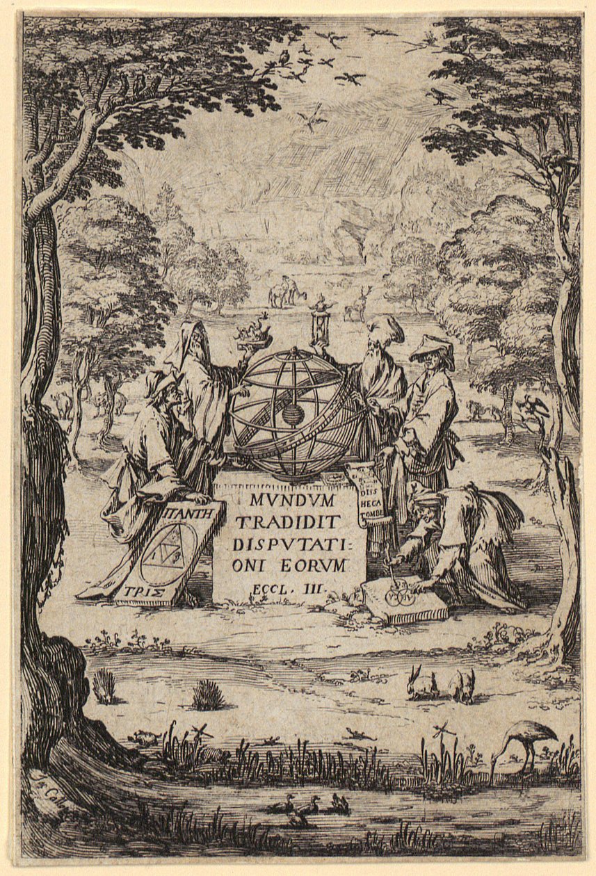 Frontispice bij "Sacra Cosmologia" door Jacques Callot