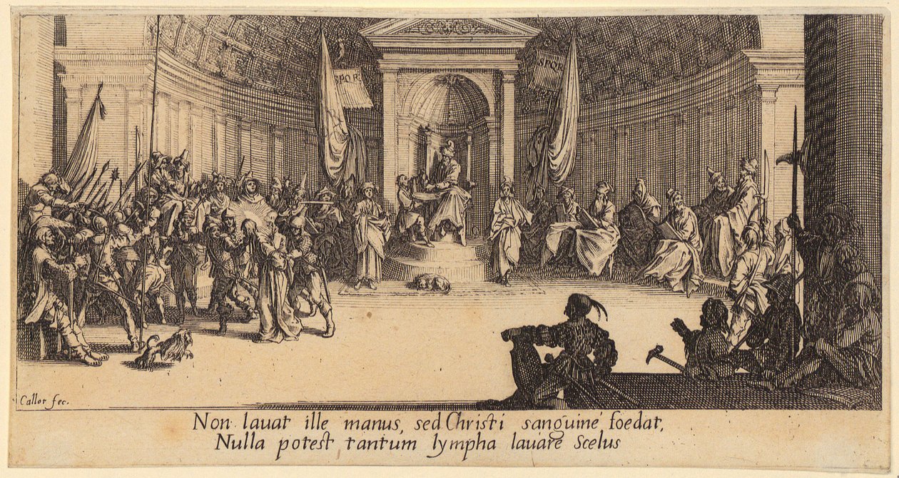 Voetwassing, blad 1 van de serie „De Grote Passie“ door Jacques Callot