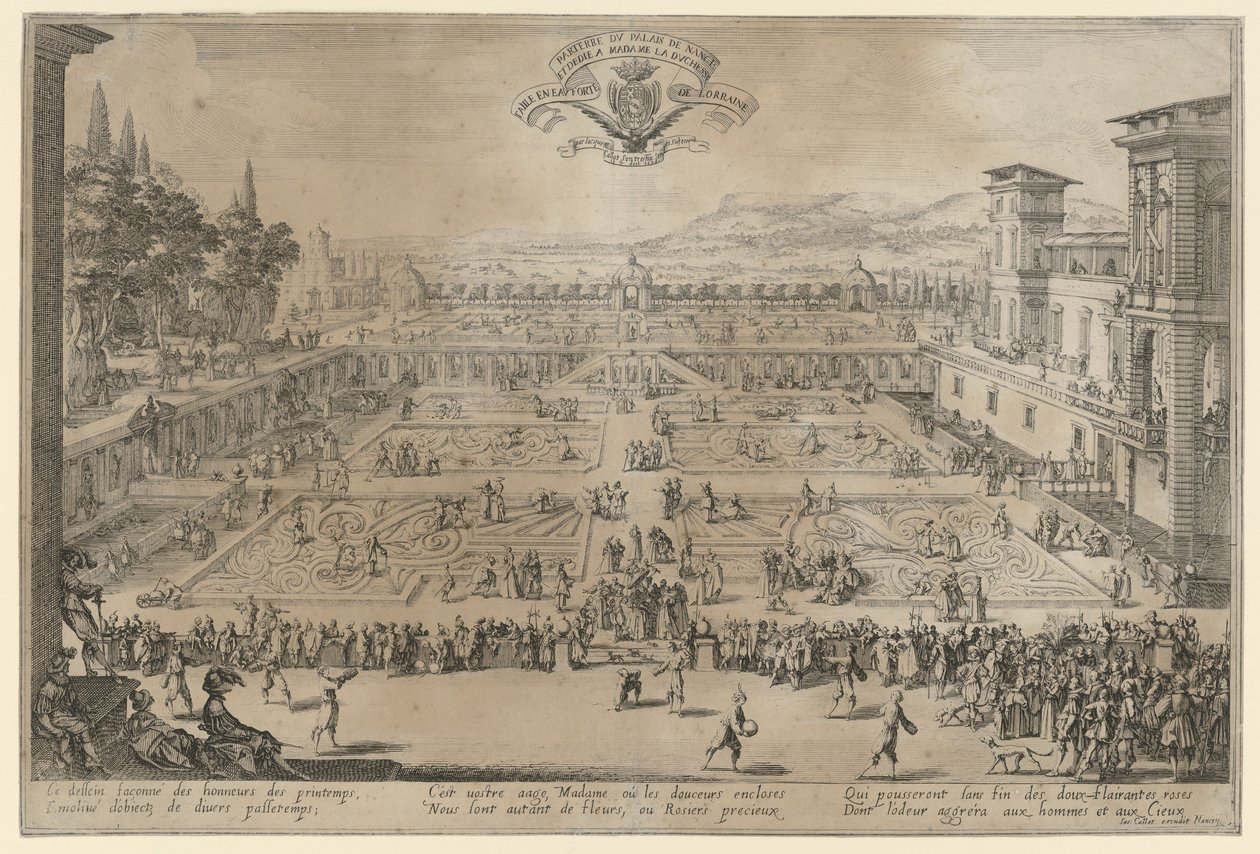 De tuin van Nancy door Jacques Callot