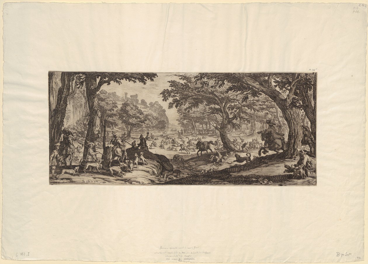 Grote jacht door Jacques Callot
