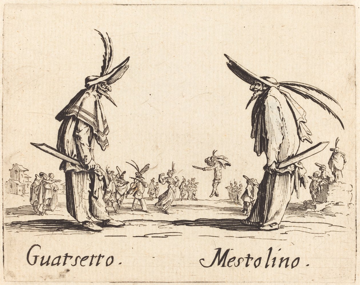 Guatsetto en Mestolino door Jacques Callot