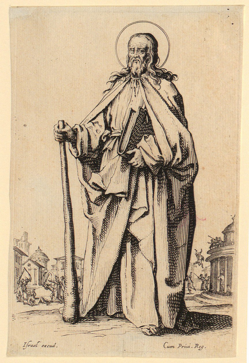 Sint-Jakobus de Mindere, blad 9 uit de reeks „Jezus, de twaalf apostelen en Maria“ door Jacques Callot