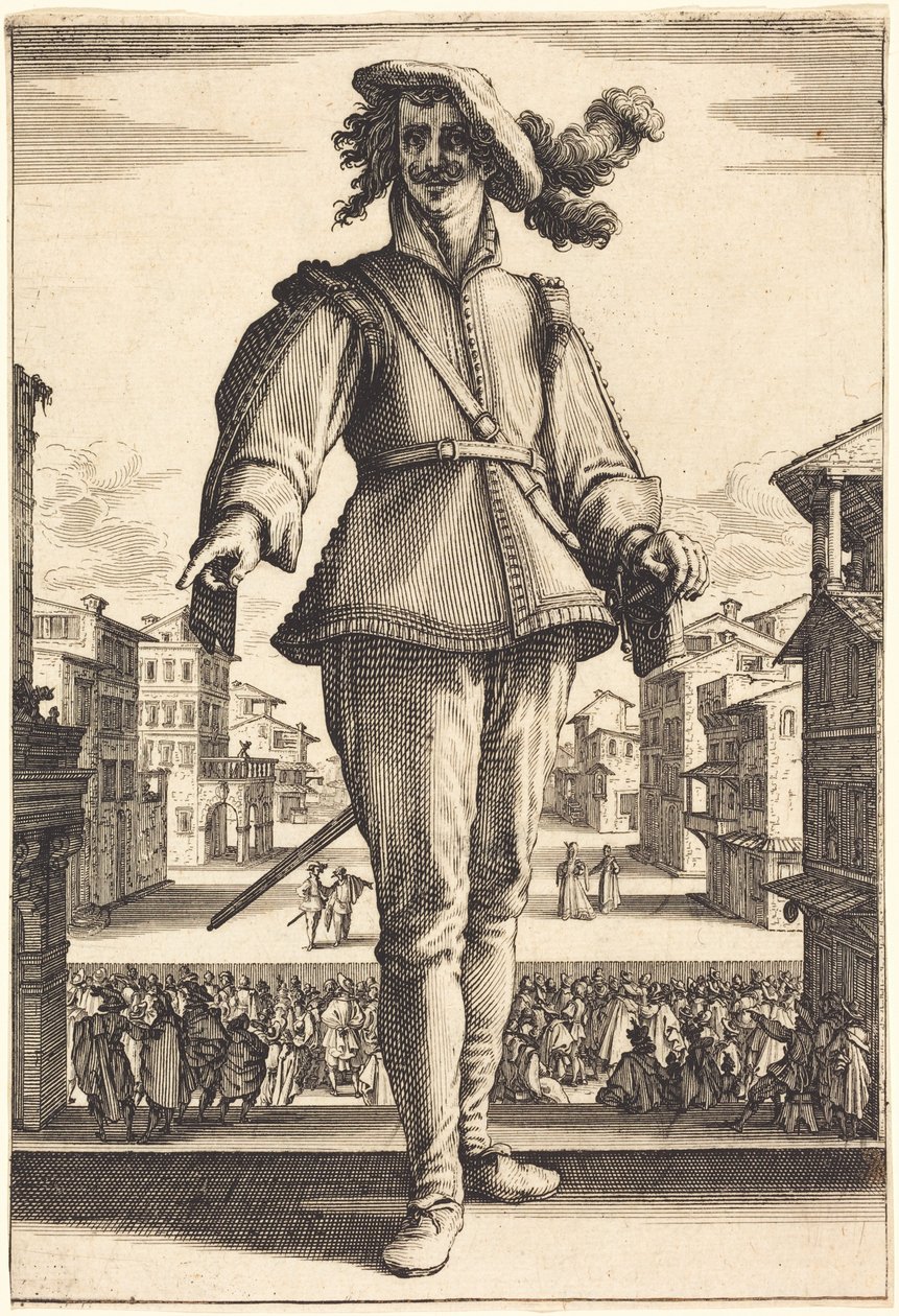 De kapitein, of De verliefde door Jacques Callot