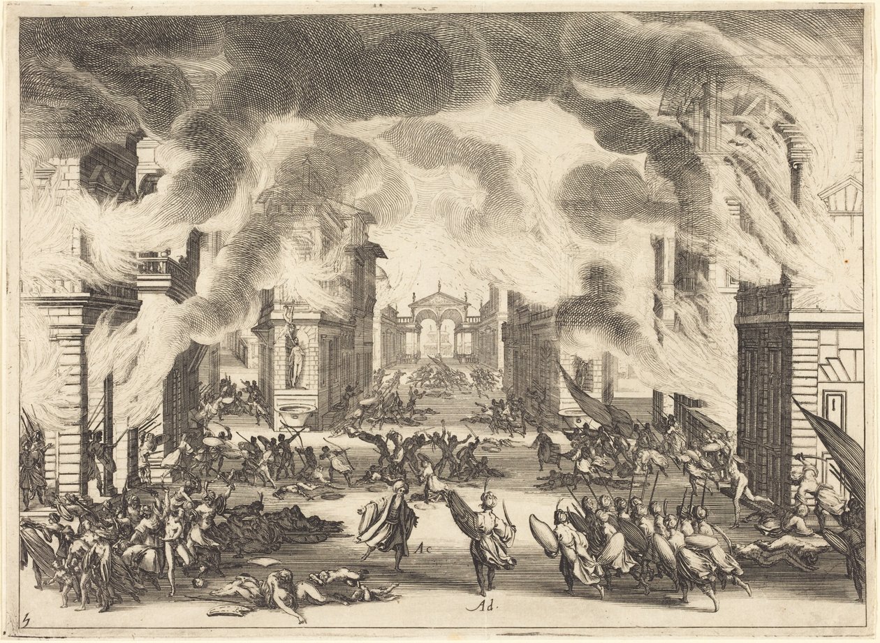 Il Solimano, akte V door Jacques Callot
