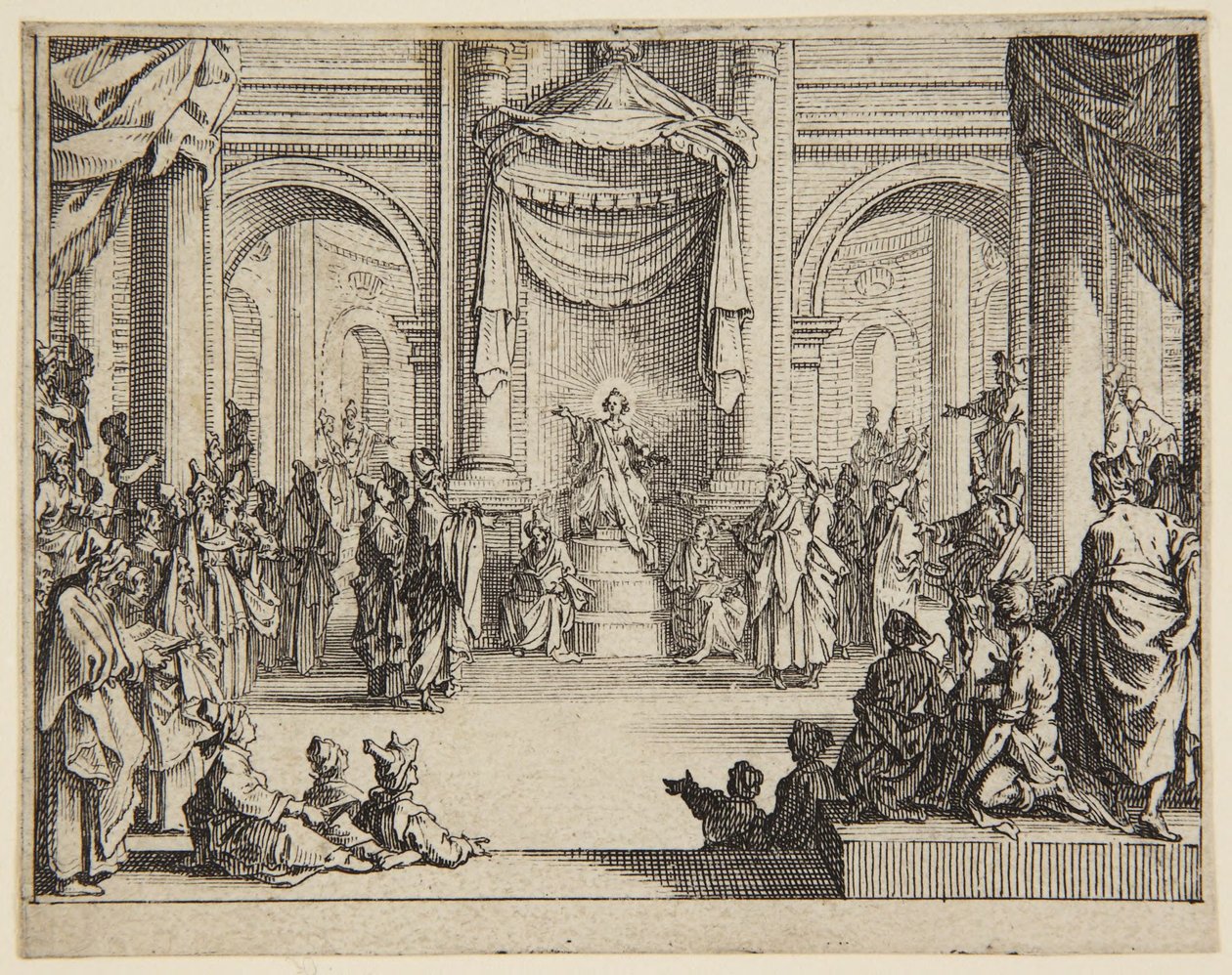 Het kindje Jezus onder de schriftgeleerden door Jacques Callot