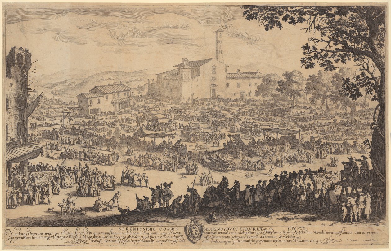 Jaarmarkt van Impruneta door Jacques Callot