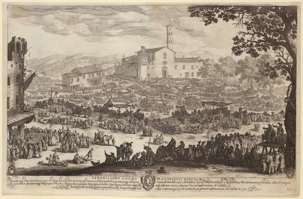 Kermis van Impruneta [Florentijnse versie] door Jacques Callot