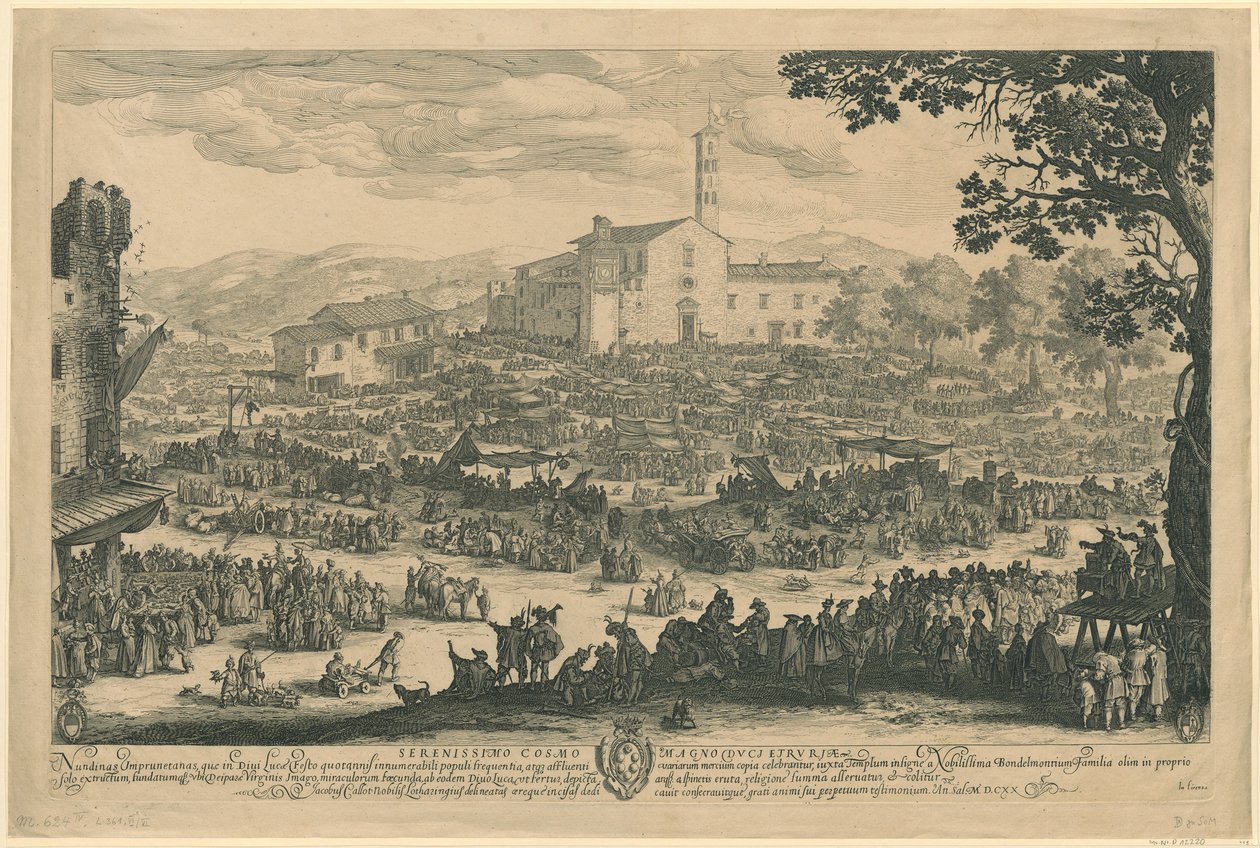 Kermis van Impruneta [Florentijnse versie] door Jacques Callot