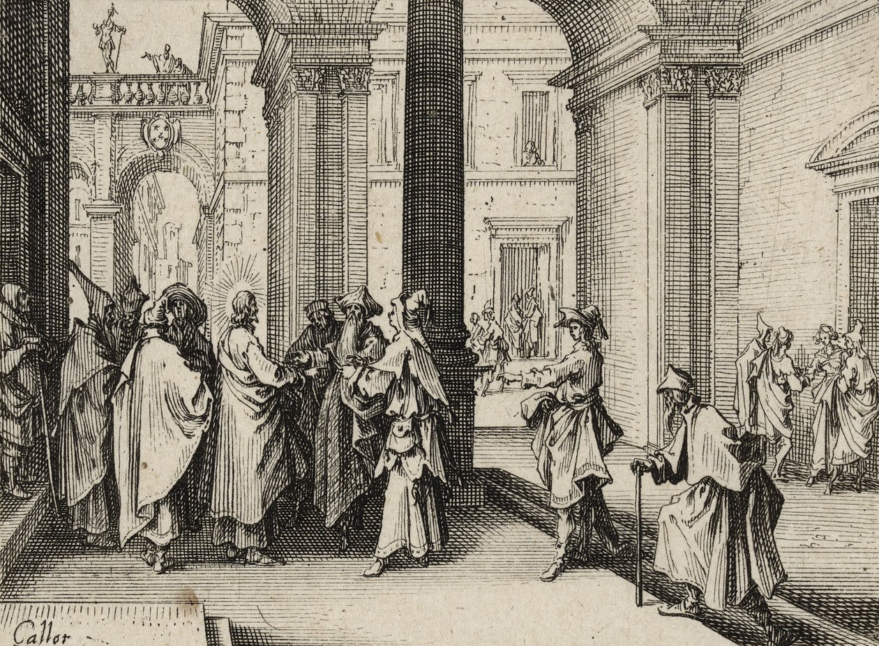Jezus en de wetgeleerden door Jacques Callot