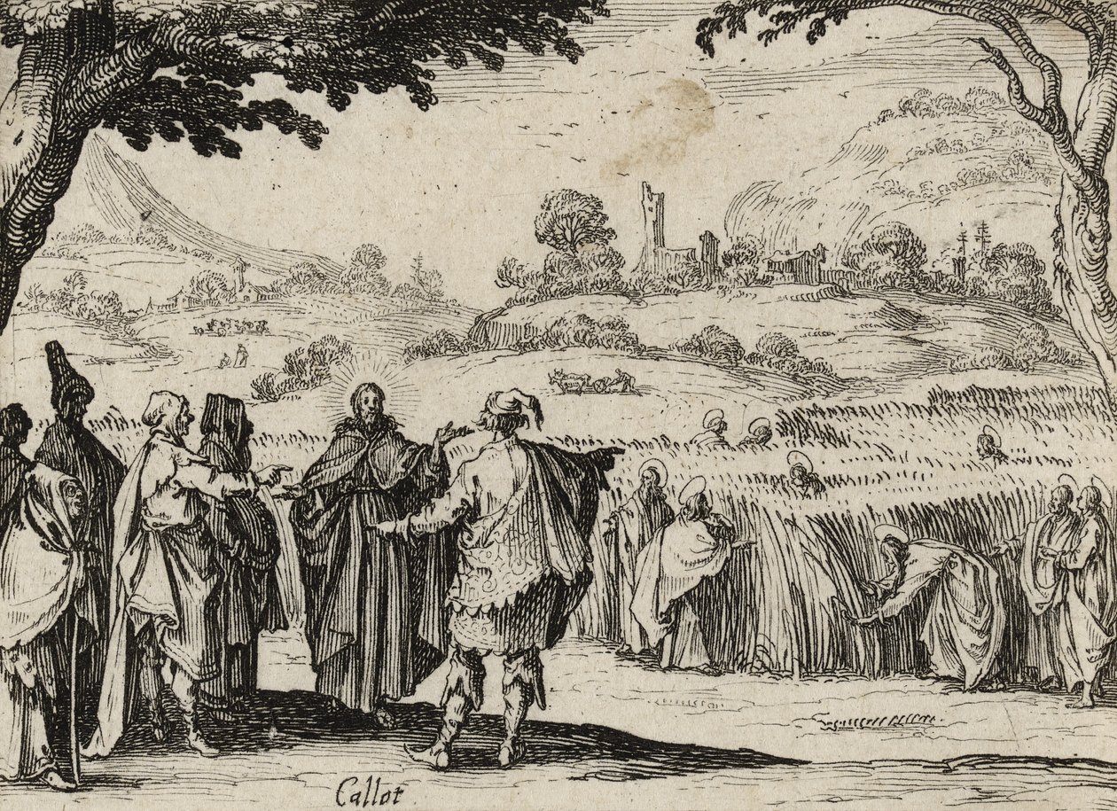 Jezus en de Farizeeën, 1635 door Jacques Callot