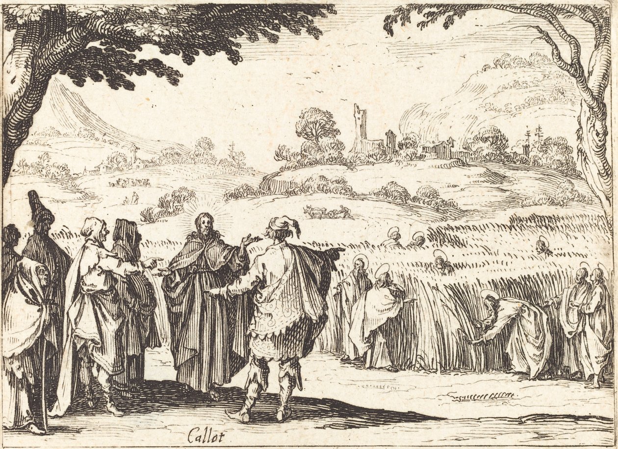 Jezus met de Farizeeën door Jacques Callot