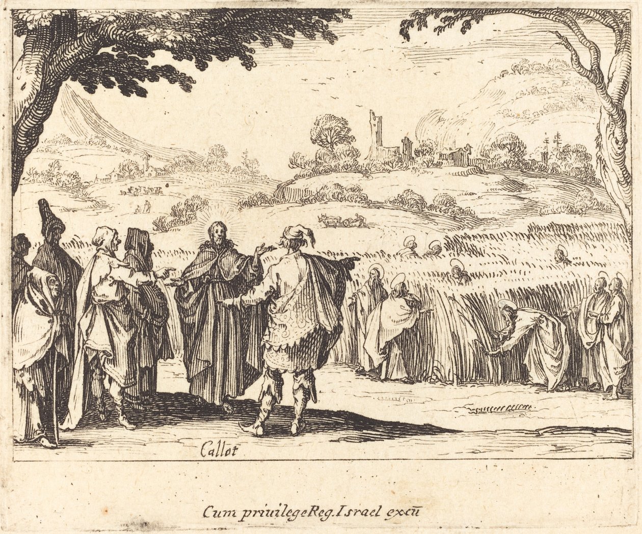 Jezus met de Farizeeën door Jacques Callot