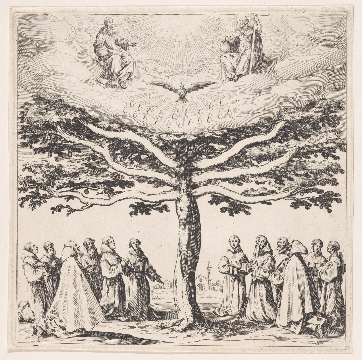De boom van Sint-Franciscus door Jacques Callot