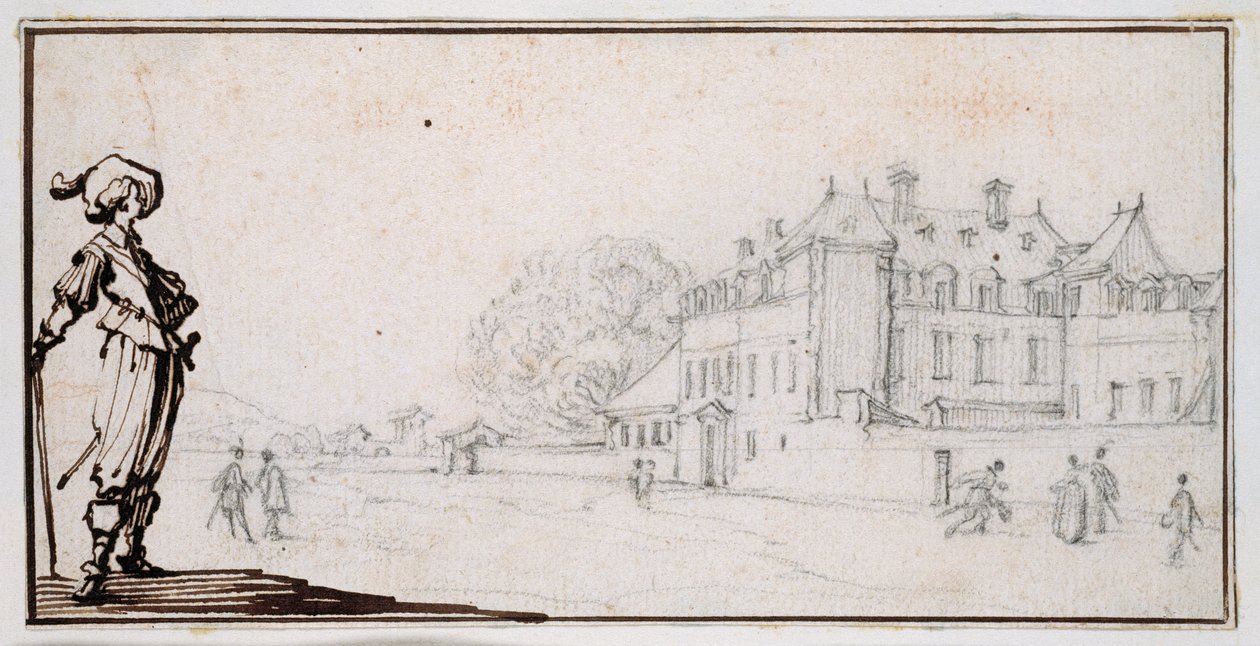 La Romaine, eigendom van Claude Deruet door Jacques Callot