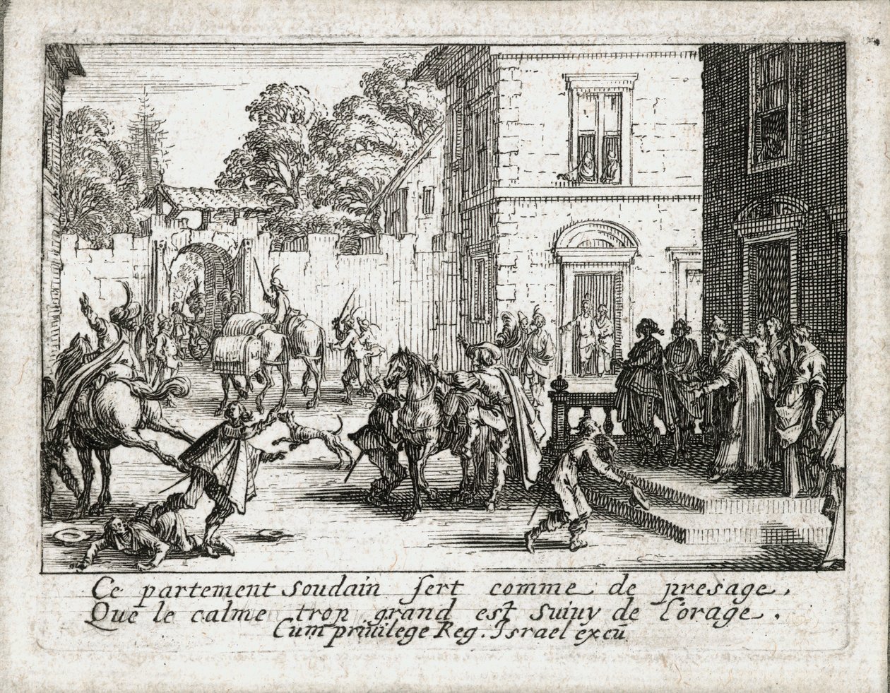Het leven van de verloren zoon ... (gravure) door Jacques Callot