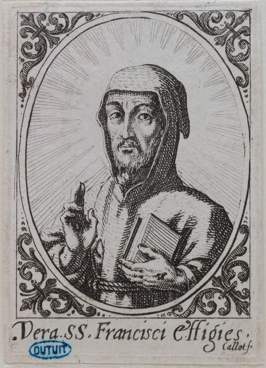 Das wahre Abbild des Heiligen Franziskus (Lieure 370, Meaume 142) door Jacques Callot