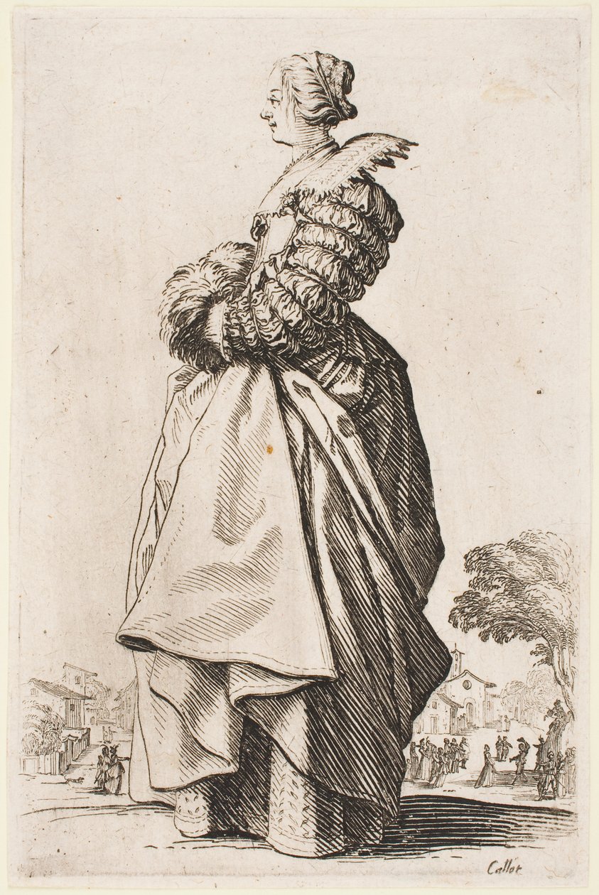 Dame met een Muff, uit de serie 