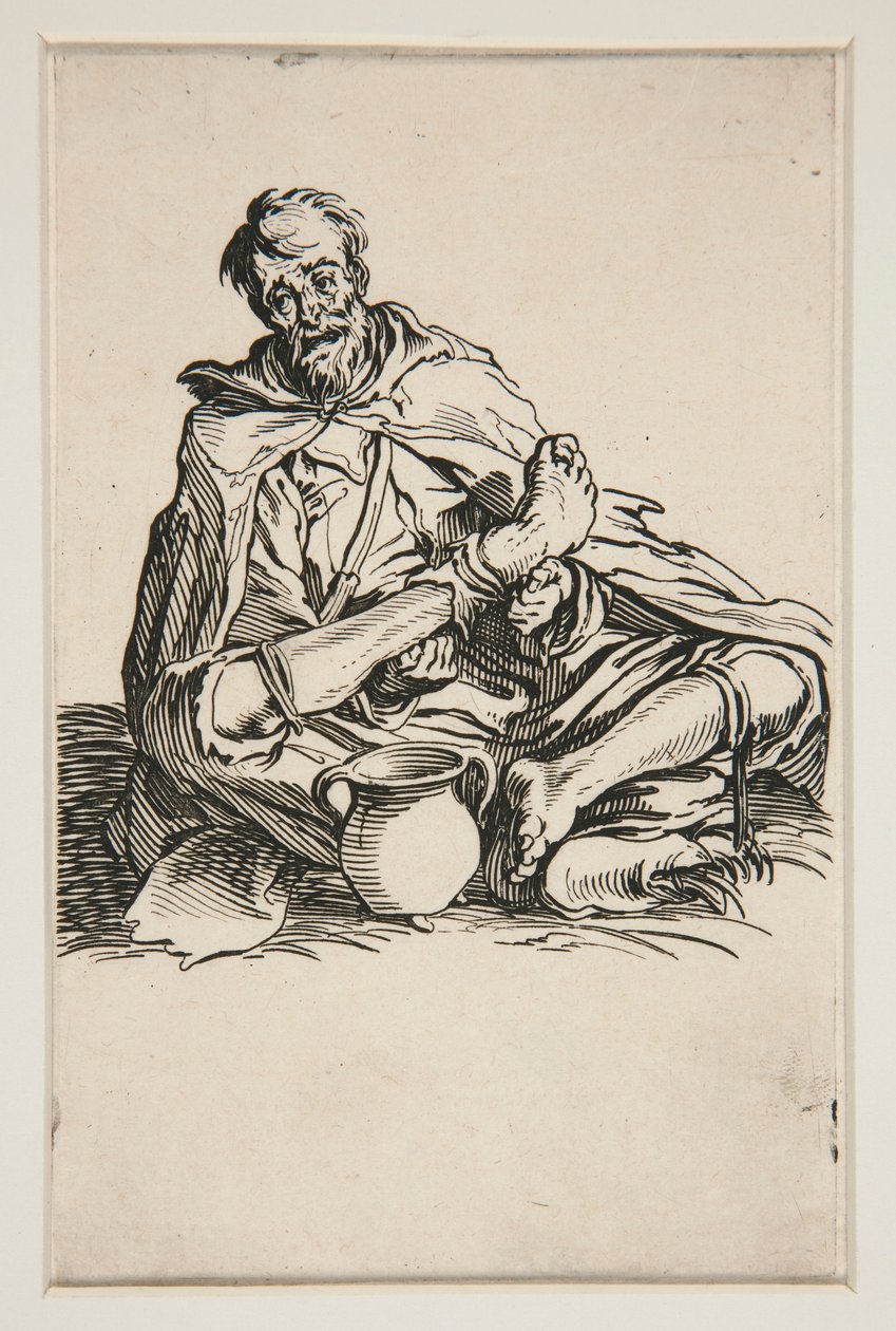 Le Malingreux - Nr. 13 van Les Gueux door Jacques Callot