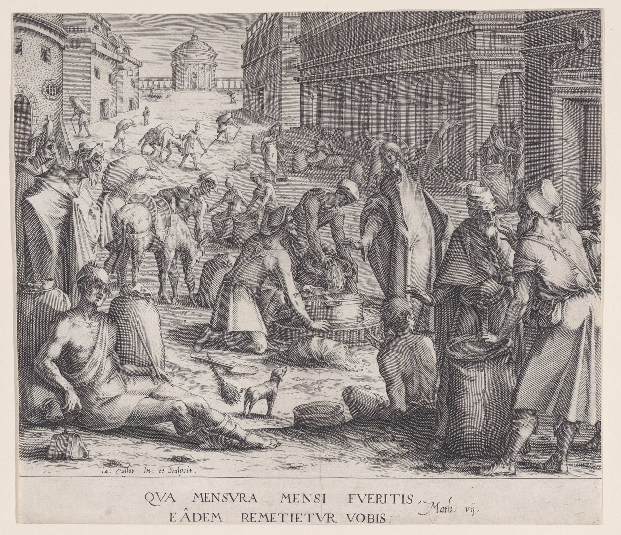 De graanmeters door Jacques Callot