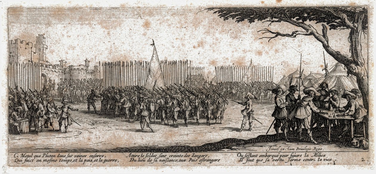 De ellende en tegenspoed van de oorlog ... (gravure) door Jacques Callot