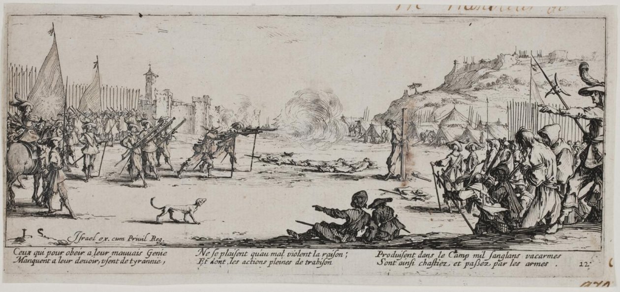 De ellende en de rampen van de oorlog (blad 12) door Jacques Callot