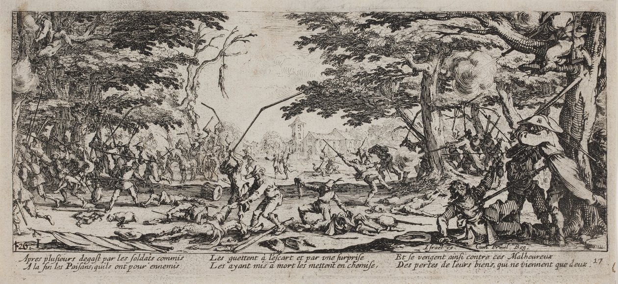 De ellende en de rampen van de oorlog (blad 17) door Jacques Callot