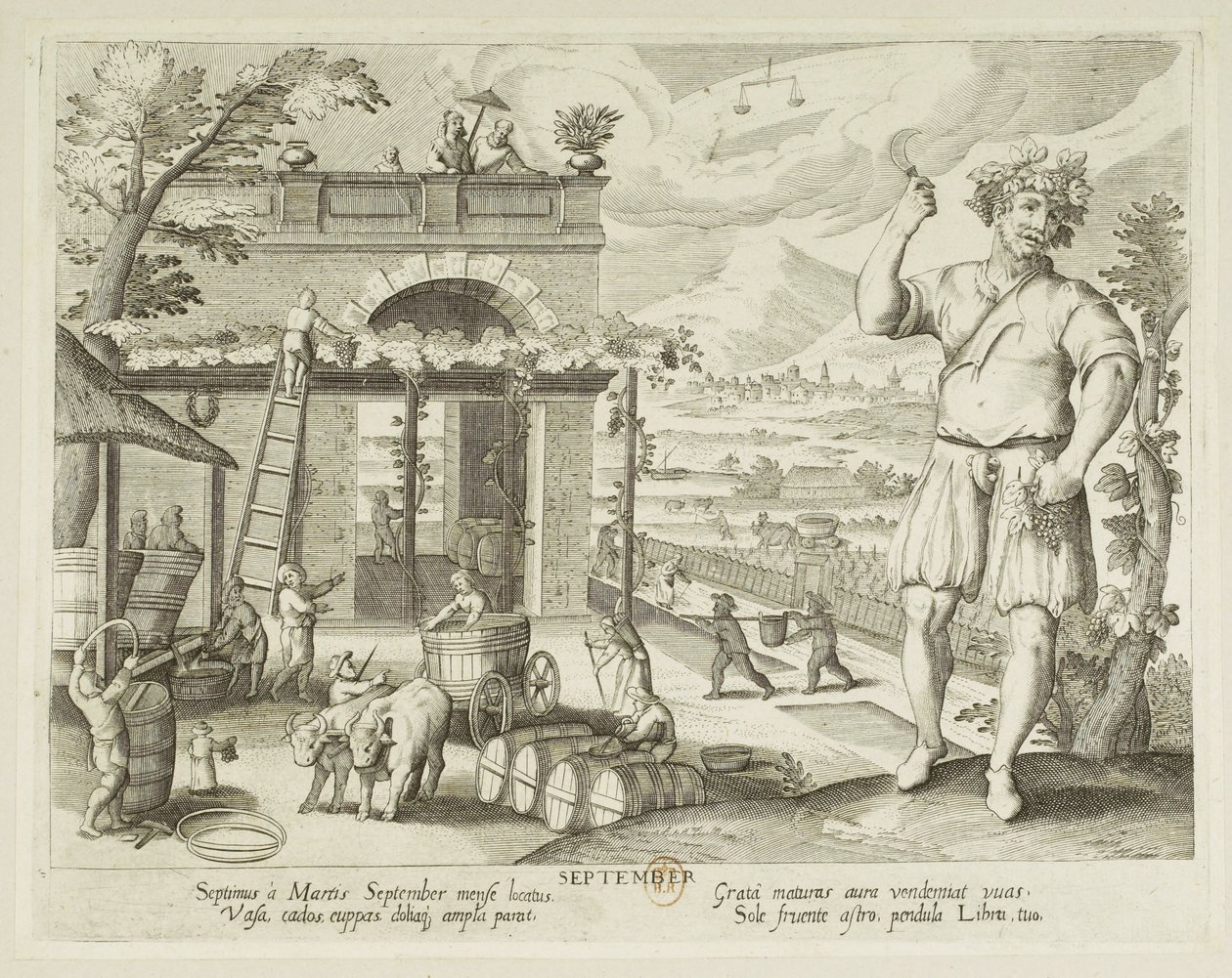 Maanden. 9, september door Jacques Callot