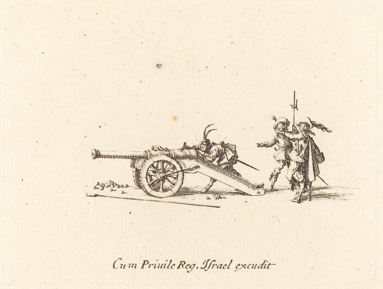 Het laden van het kanon door Jacques Callot