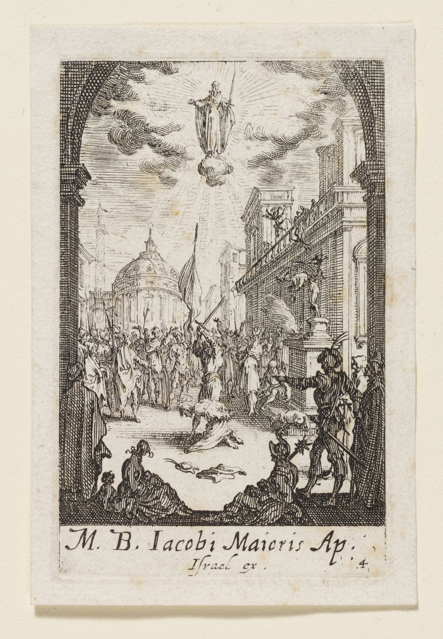 Martelaarschap van de heilige Jakobus de Meerdere (M. B. Jacobi Maioris) door Jacques Callot