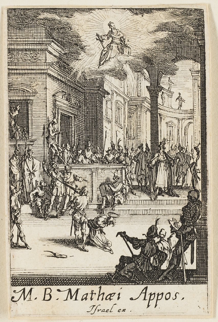 Martelaarschap van de heilige Mattheus, plaat dertien uit De Martelaars van de Apostelen door Jacques Callot